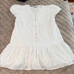 Vineyard vines girls White Eyelet Button-Front Kids Dress